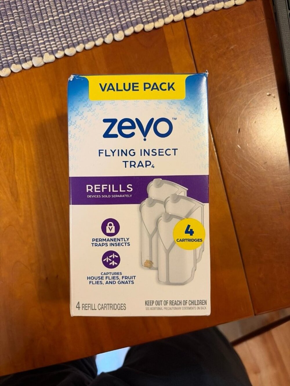 Zevo Flying Insect Trap Value Pack Refills 4 cartridges